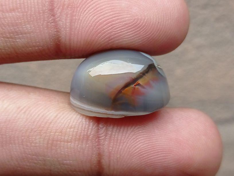 Abstract Agate Cabochon- Sulaimani Aqeeq - 21x16x6mm