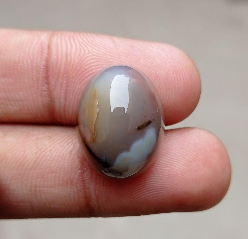 Abstract Agate Cabochon- Sulaimani Aqeeq - 21x16x6mm