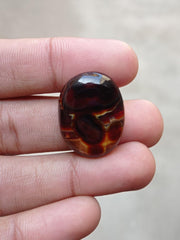 31.6ct Abstract Pattern in Agate - Sulaimani Aqeeq - 28x21x6mm