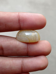 Yellow Lace Agate - Sulaimani Aqeeq - 25x18mm