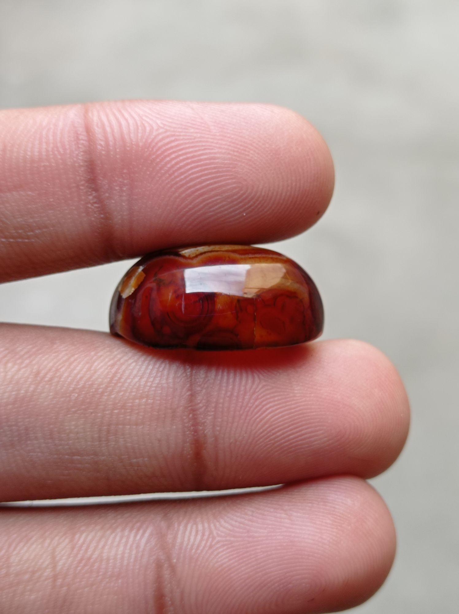 38.1ct Fortified Agate - Sulaimani Aqeeq - Dimension 25x18x11mm