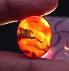 Red Agate Cabochon - Sulaimani Aqeeq - 26x21x9mm