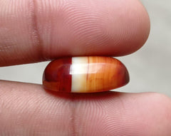 21ct Banded Agate Cabochon - Sulaimani Aqeeq - 21x15mm