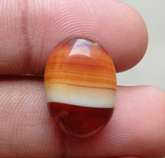 21ct Banded Agate Cabochon - Sulaimani Aqeeq - 21x15mm