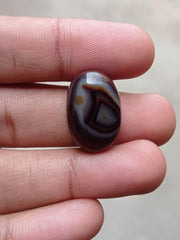 25ct D Letter - Fortified Agate Cabochon - Sulaimani Aqeeq - 24x16mm