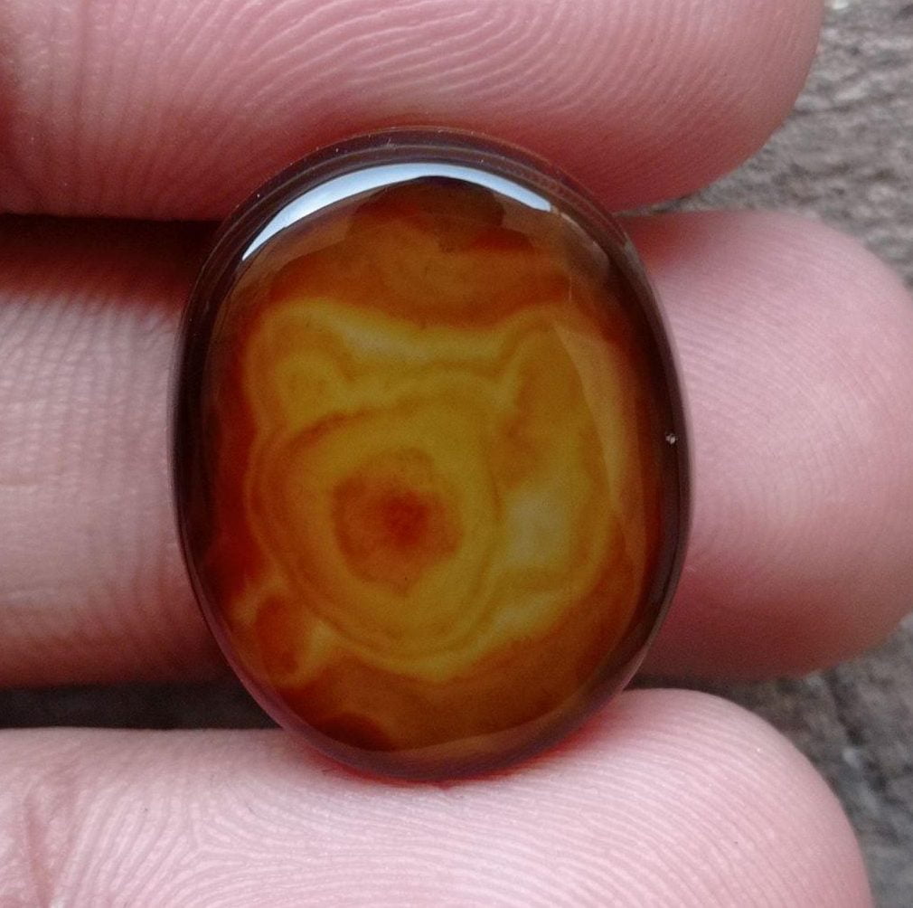 Abstract Agate - Sulaimani Aqeeq - 21x18mm