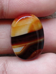 Layered Agate - Sulaimani Aqeeq - 21x16mm