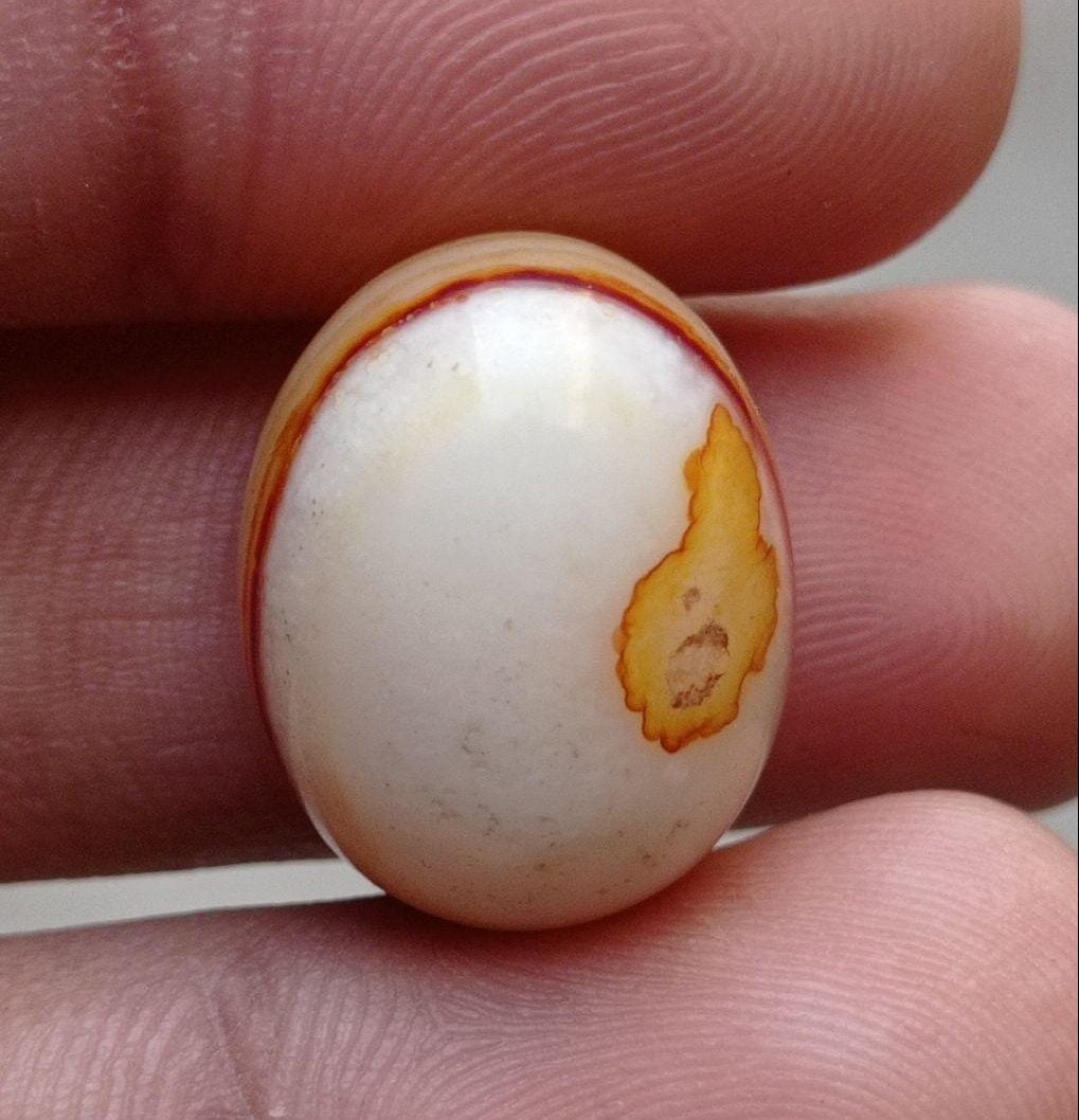 23ct Beautiful Agate -  Sulaimani Aqeeq - 20x16mm