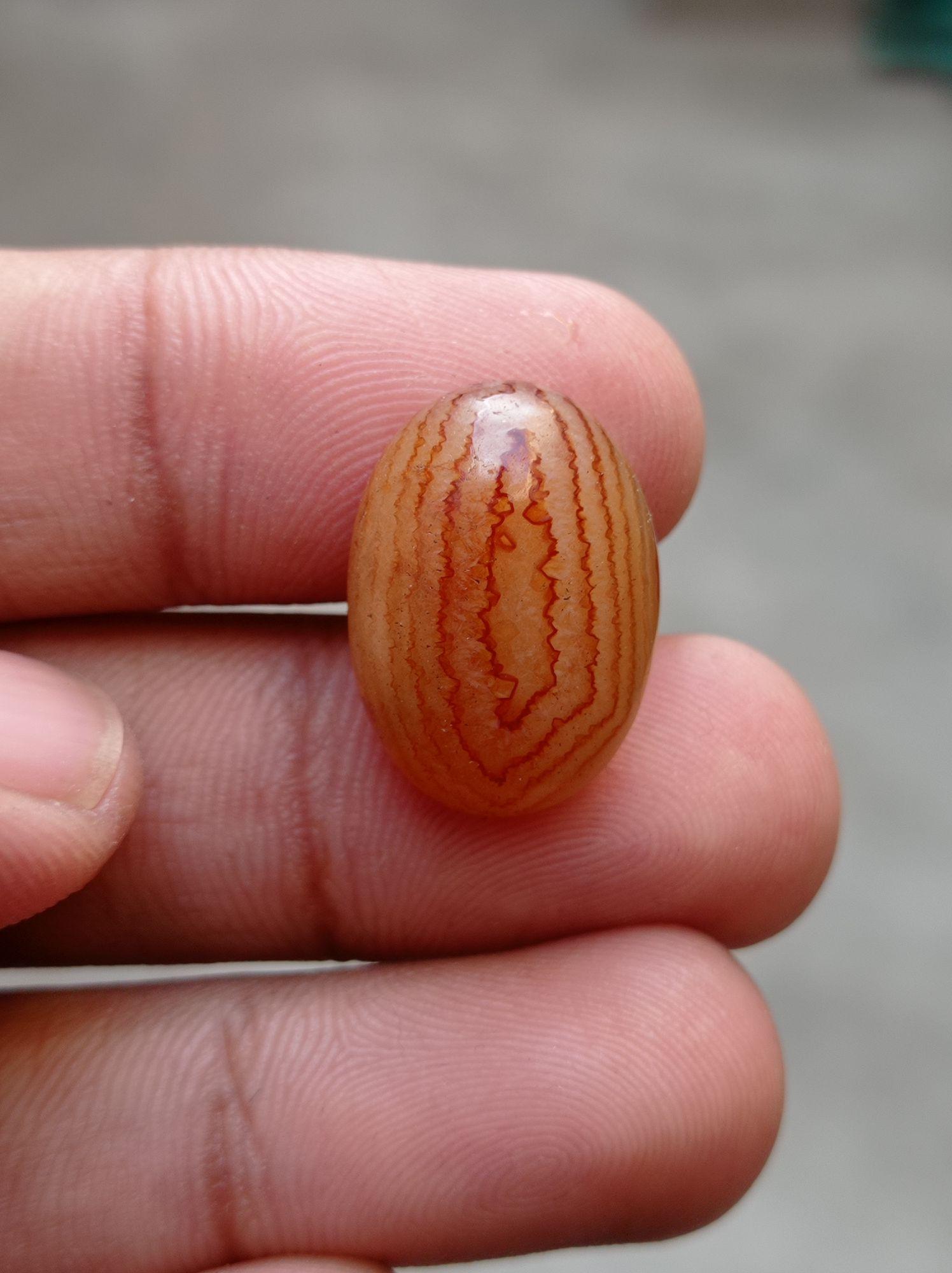 18ct Classy Fortified Agate - Sulaimani Aqeeq - 21x15mm