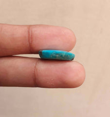 فيروز طبيعي معتمد - فيروزا أزرق فيروزي -12 قيراط - 20 × 14 ملم