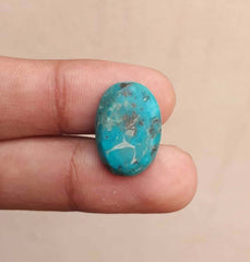 Natural Certified Turquoise - Blue Turquoise Feroza -12ct-20x14mm