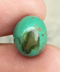 9.15ct Natural Turquoise, Green Matrix Turquoise,Oval Shape, Real Firoza Stone,Dimensions -14 x 12mm