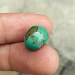 9.15ct Natural Turquoise, Green Matrix Turquoise,Oval Shape, Real Firoza Stone,Dimensions -14 x 12mm