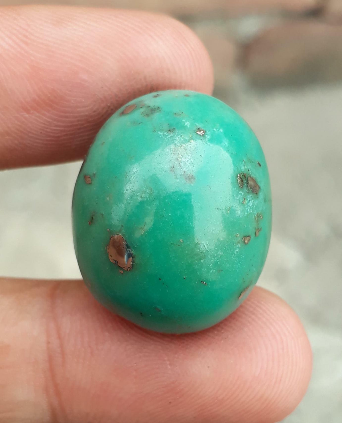 Natural Matrix Turquoise,  Oval Shape, Dimensions - 25 x 21mm