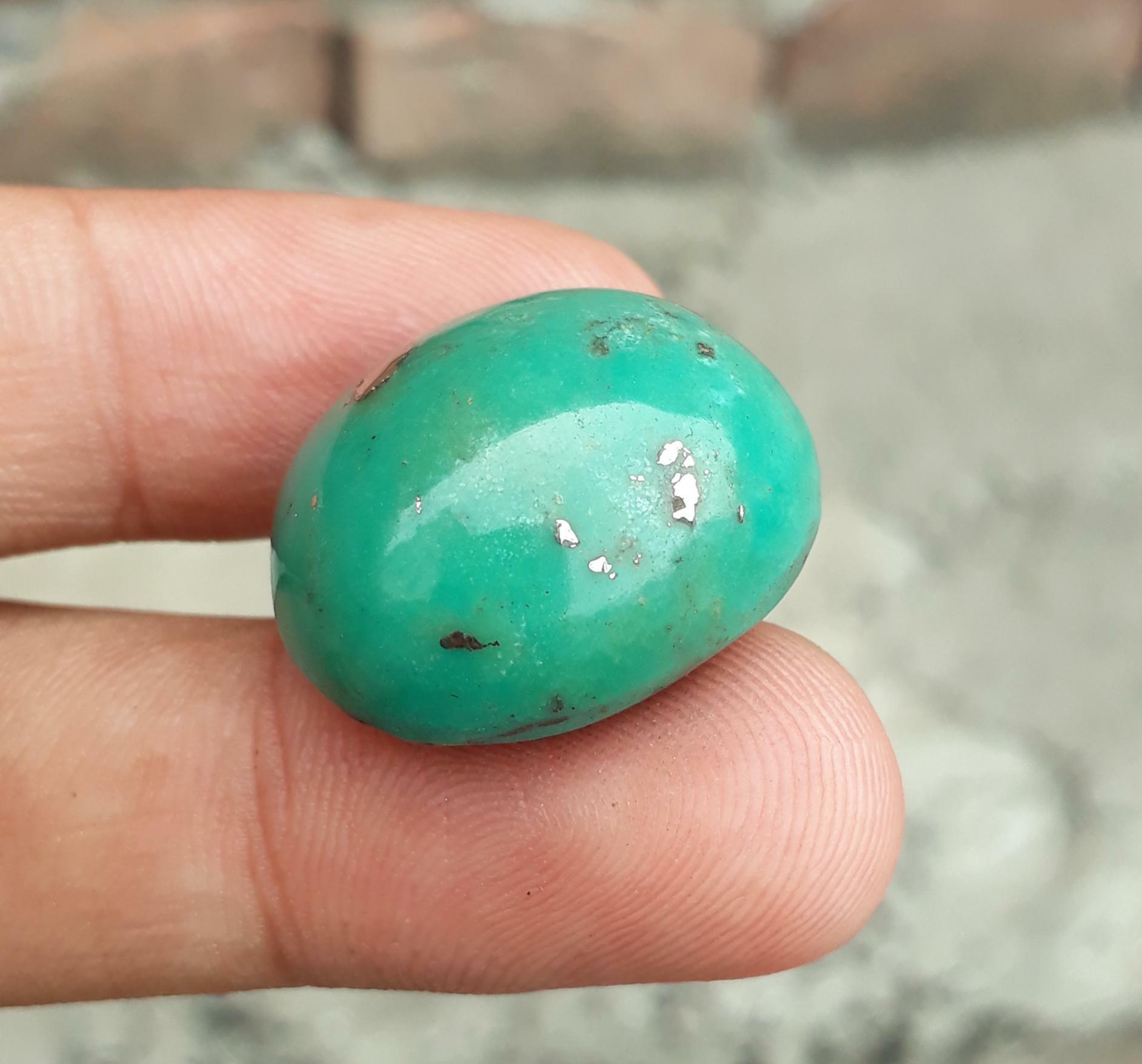 Natural Matrix Turquoise,  Oval Shape, Dimensions - 25 x 21mm