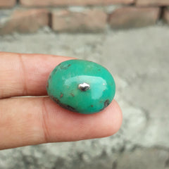 Natural Matrix Turquoise,  Oval Shape, Dimensions - 25 x 21mm