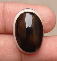 Quality Onyx Agate - Sulaimani Aqeeq - 24x16x4mm