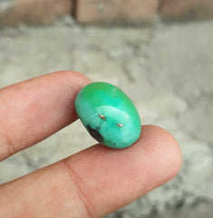 15.20ct Morenci Turquoise - Natural Green Turquoise, Persian Turquoise, Dimensions - 20x15mm