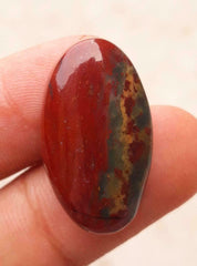 28.5ct Natural High Quality Blood Stone - Heliotrope - Dimension-29mm x 17mm