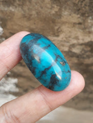 Natural Turquoise with Pyrite - Blue Matrix Turquoise - Shajri Feroza-82-Ct-39x22mm