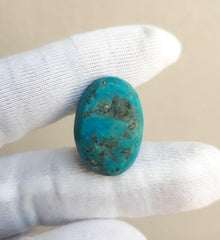 25ct Natural Certified Turquoise  - Blue Turquoise - 25ct-24x17mm