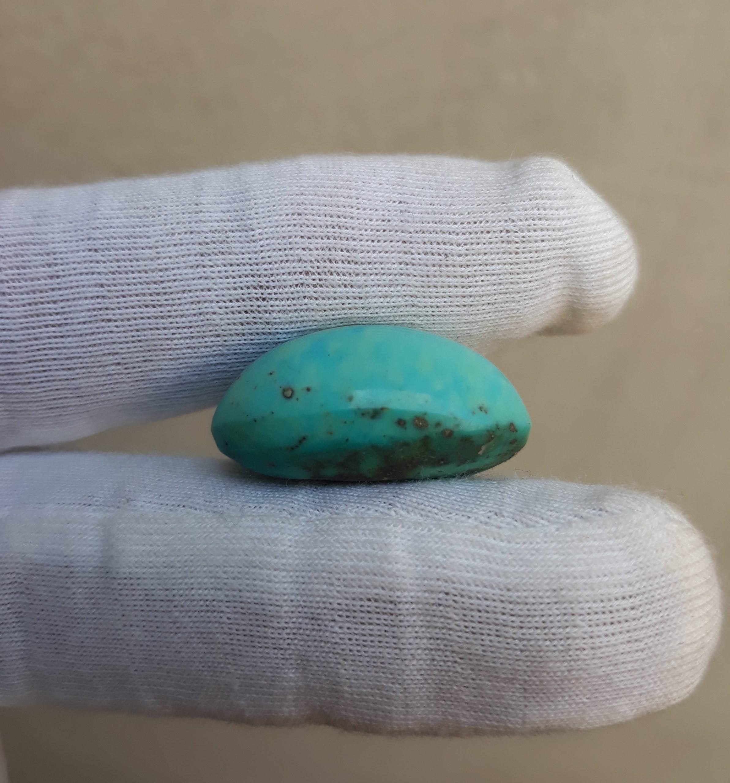 Natural Certified Turquoise  - Light Blue Turquoise-23ct-24x14mm