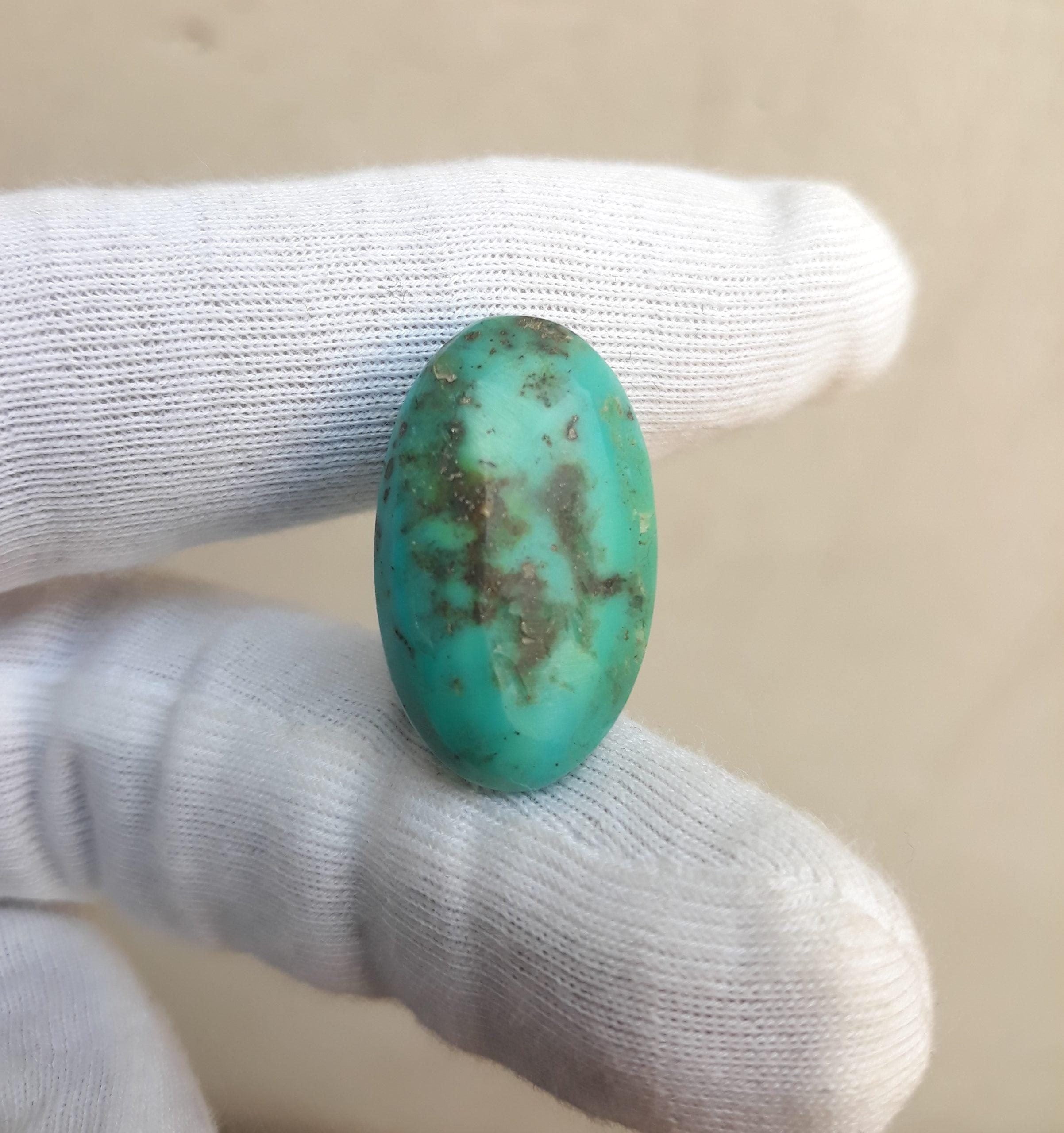 Natural Certified Turquoise  - Light Blue Turquoise-23ct-24x14mm