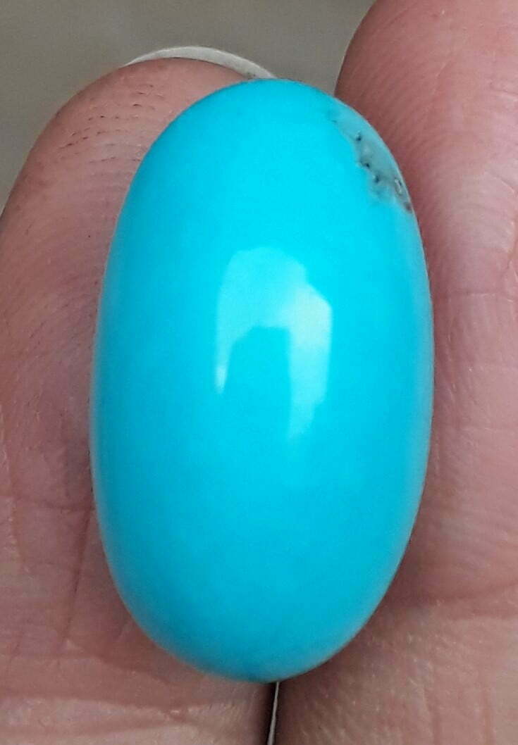 Natural Certified Turquoise - Blue Turquoise-20ct-23x13mm