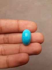 15.7ct Natural Certified Turquoise  - Blue Turquoise - 20x12mm