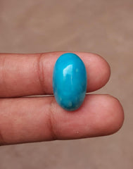 Natural Certified Turquoise  - Blue Turquoise-17ct-21x13mm