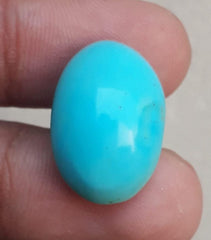 Natural Certified Turquoise  - Blue Turquoise-18ct-22x15mm