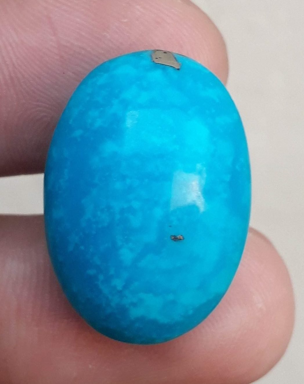 25ct Natural Certified Turquoise  - Blue Turquoise - 25ct-24x17mm