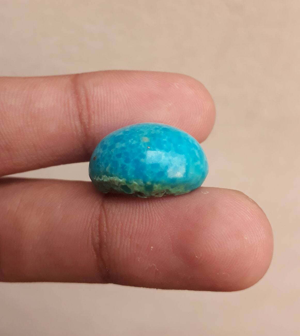 Natural Certified Turquoise - Blue Turquoise Feroza -22ct-20x15mm