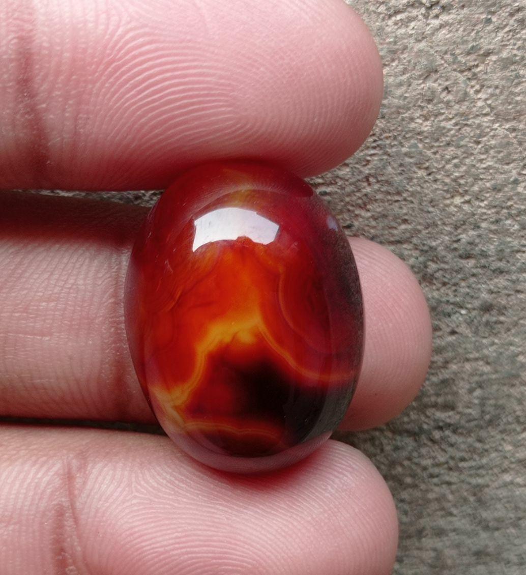 Red Agate - Sulaimani Aqeeq - 26x20x12mm