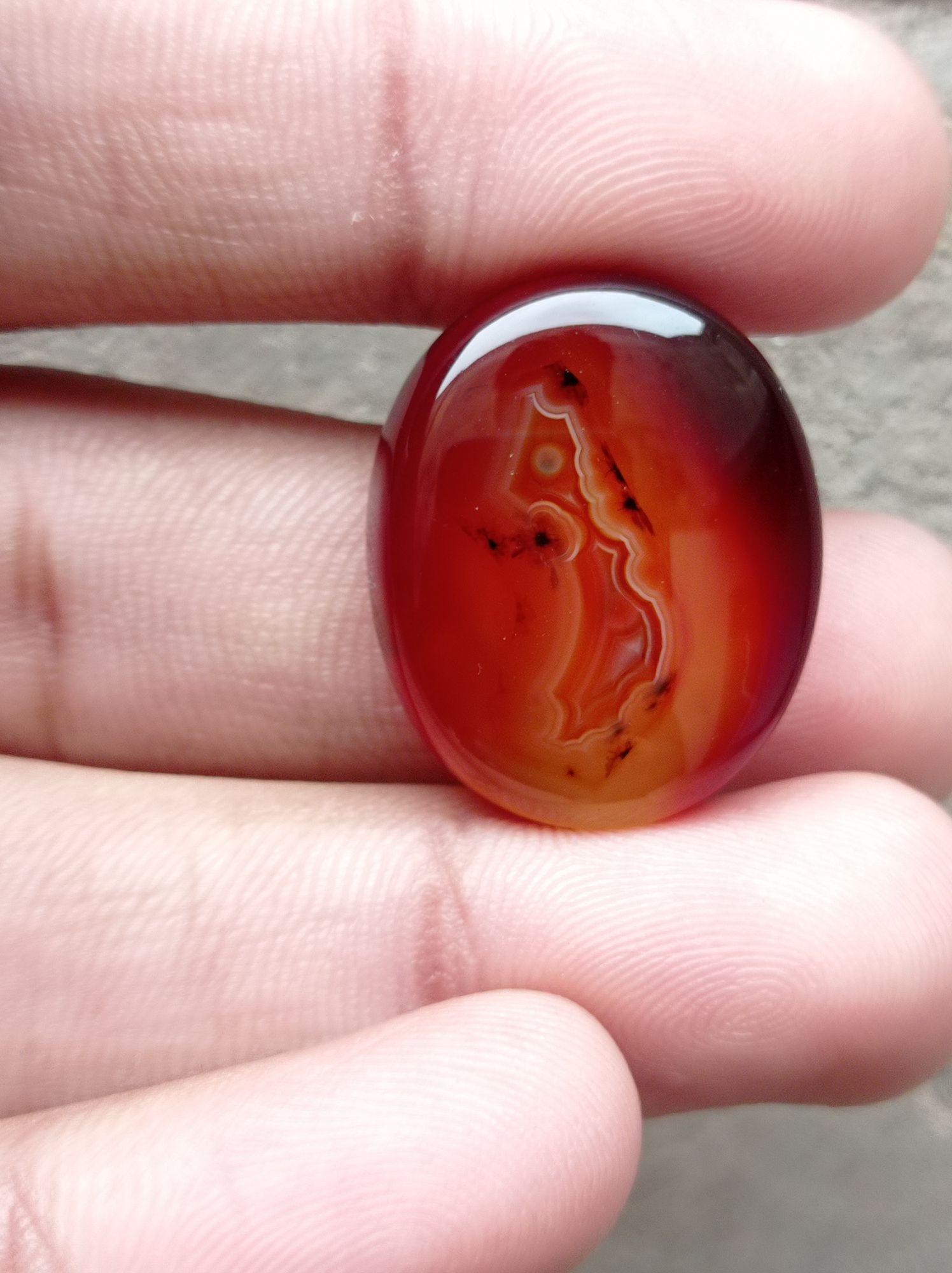 Scenic Agate - Abstract Pattern on Agate - Sulaimani Aqeeq - 27x22x8mm