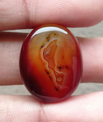 Scenic Agate - Abstract Pattern on Agate - Sulaimani Aqeeq - 27x22x8mm