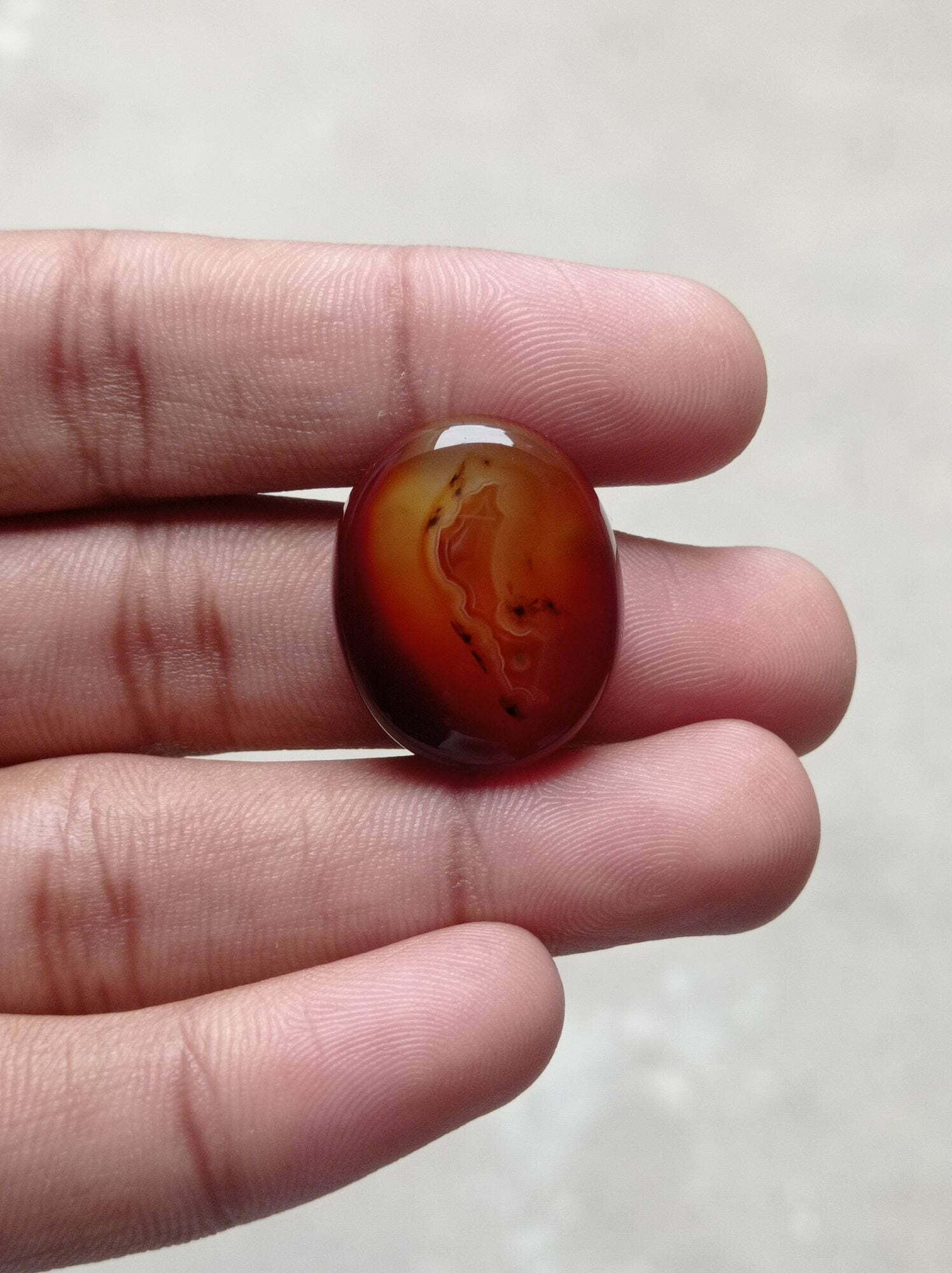 Scenic Agate - Abstract Pattern on Agate - Sulaimani Aqeeq - 27x22x8mm