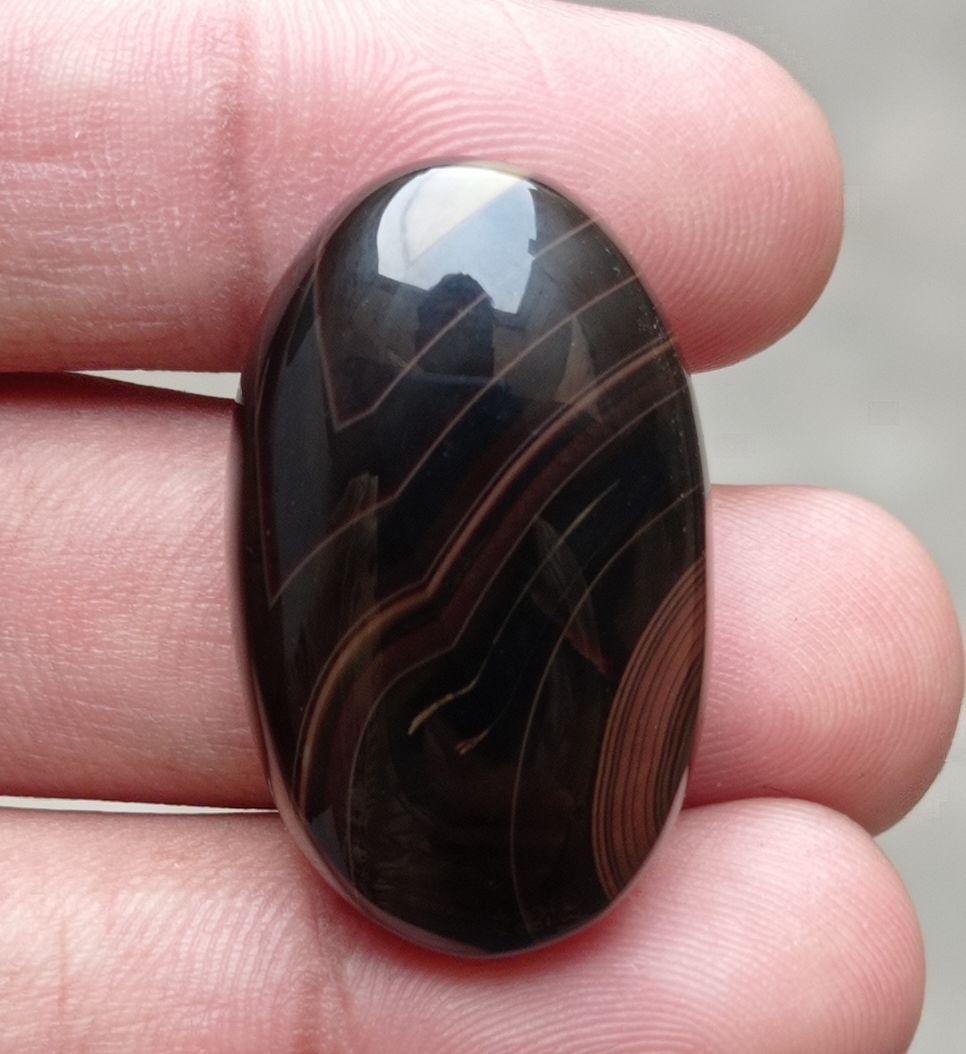 55.7ct Fortified Agate Cabochon- Sulaimani Aqeeq -  35x21x9mm