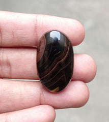 55.7ct Fortified Agate Cabochon- Sulaimani Aqeeq -  35x21x9mm