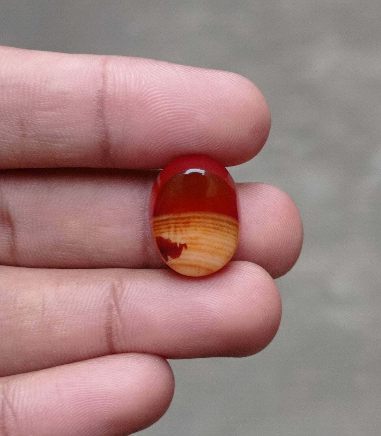 21.3ct Classy Blood Agate - Sulaimani Aqeeq -  20x15x8mm