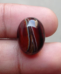 17ct Classy Fortified Agate Cabochon - Sulaimani Aqeeq - 19x14x8mm