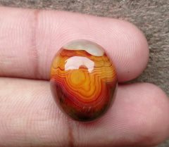 Fortified Agate Cabochon - Sulaimani Aqeeq - 20x17x10mm