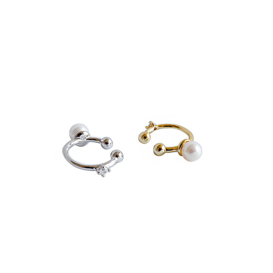 Fashion Shell Pearl Non-Pierced Earrings - Gold-Plated Silver Pearl Earrings for women - Perfect Pearl Earrings with Gift Wrapping Included