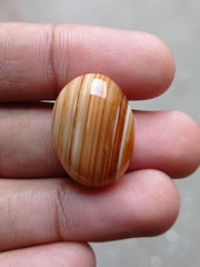 Yellow Banded Agate - Sulaimani Aqeeq Agate -26x19mm