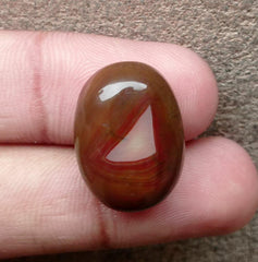 Fortified Agate Cabochon - Sulaimani Aqeeq - 23x17x8mm