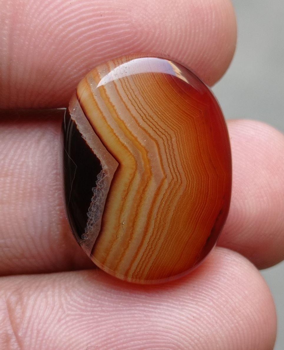 25ct Classy Fortified Agate - Sulaimani Aqeeq - 24x18mm