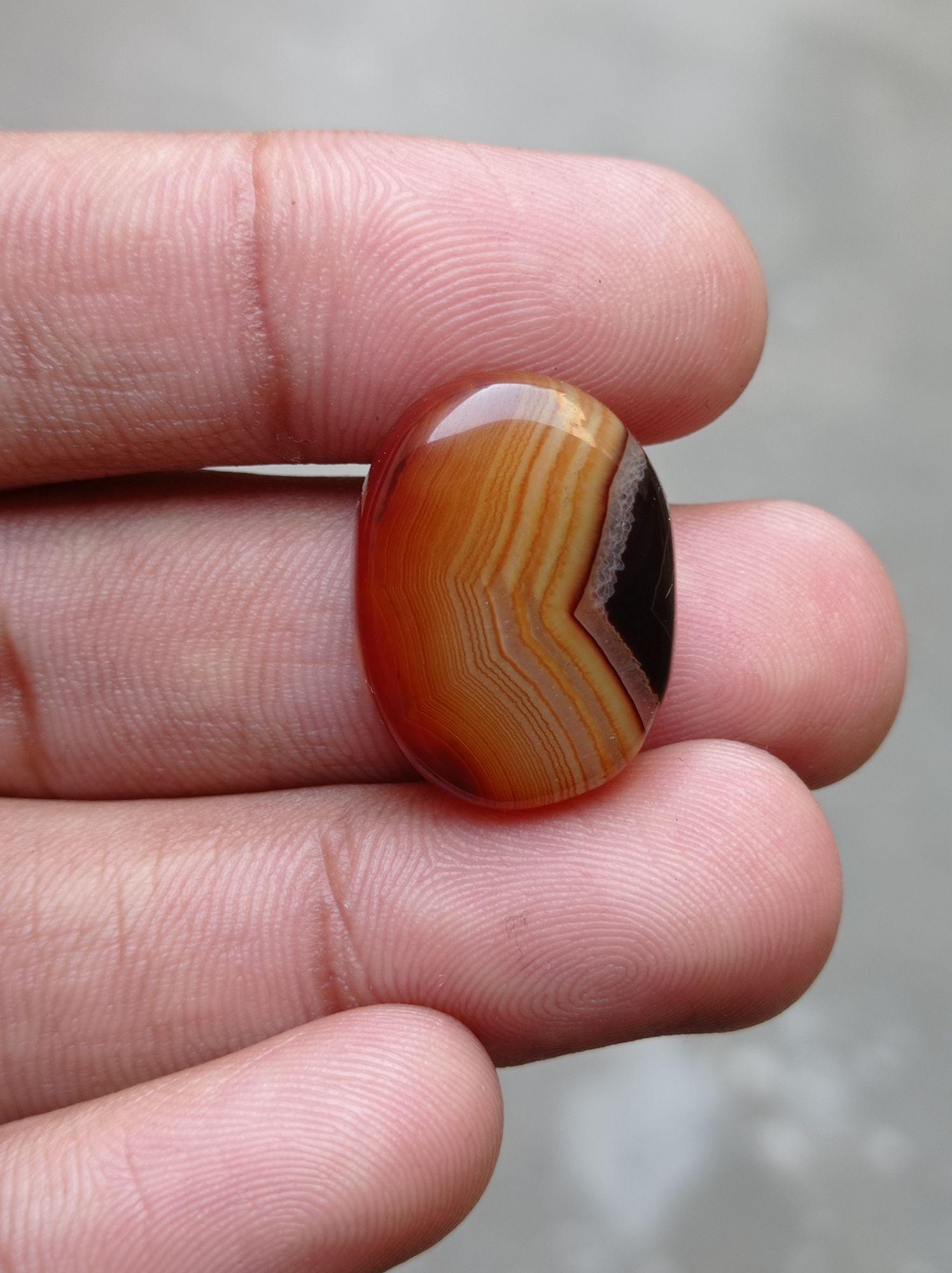 25ct Classy Fortified Agate - Sulaimani Aqeeq - 24x18mm