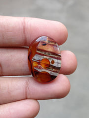 28ct Abstract Agate Cabochon - Sulaimani Aqeeq - 29x21mm