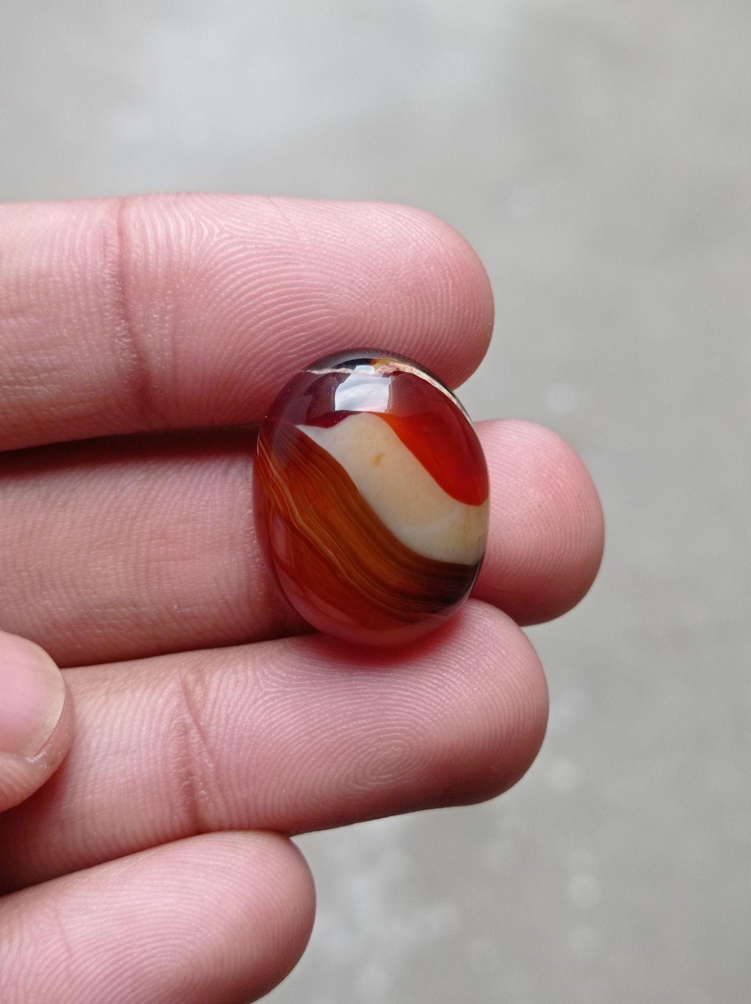 30ct Banded Agate - Sulaimani Aqeeq - 23x18mm