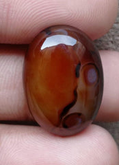 Orbicular Agate Cabochon - Sulaimani Aqeeq - 2518mm